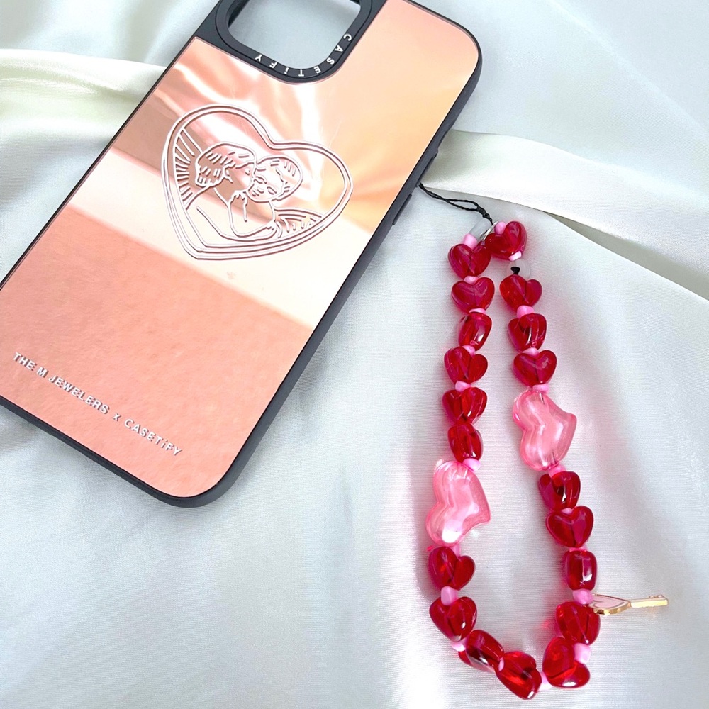 Beaded phone charm y2k aesthetic and wildflower